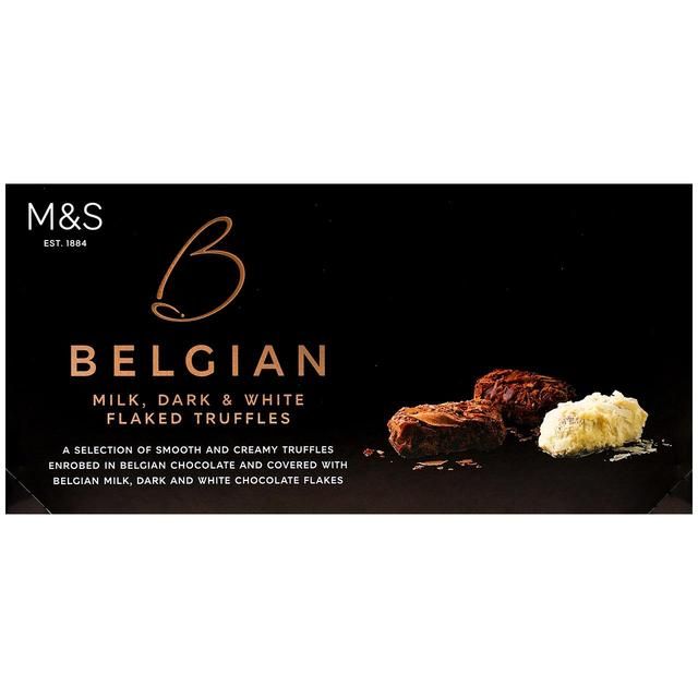 M&S Belgian Milk, Dark & White Chocolate Truffles