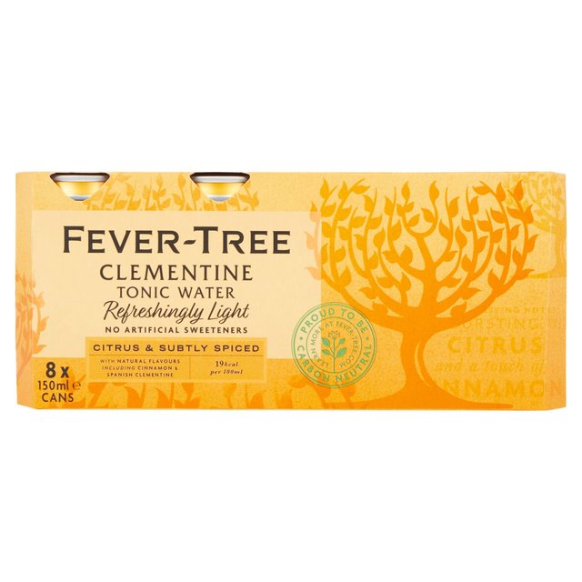 Fever-Tree Clementine & Cinnamon Tonic Cans Adult Soft Drinks & Mixers M&S Default Title  