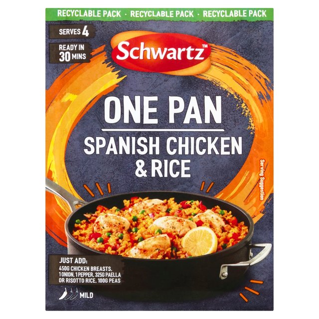 Schwartz Spanish Chicken & Rice One Pan Food Cupboard M&S   