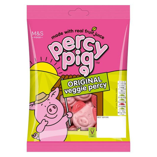 M&S Percy Pig Original Veggie Fruit Gums Vegetarian & Vegan M&S Title  