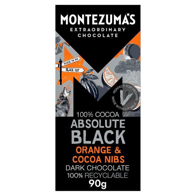 Montezuma's Absolute Black with Orange & Cocoa Nibs Bar