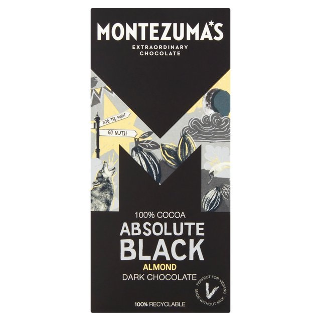 Montezuma's Absolute Black with Almonds Bar Sweets M&S   