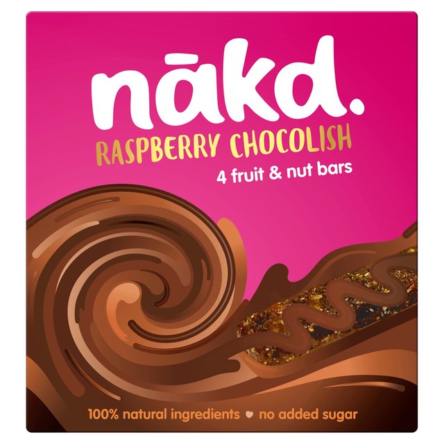 Nakd Raspberry Chocolish Fruit, Nut & Cocoa Bars Free from M&S   