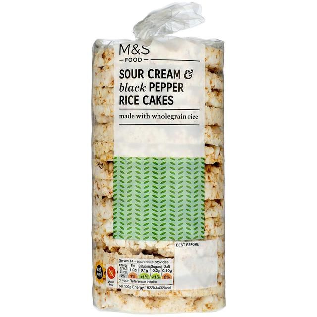 M&S Sour Cream & Black Pepper Rice Cakes