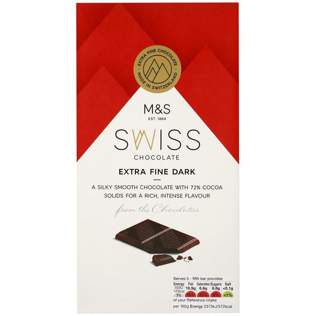 M&S Extra Fine 72% Cocoa Dark Chocolate