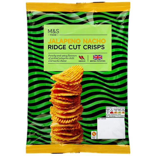 M&S Jalapeno Nacho Ridge Cut Crisps