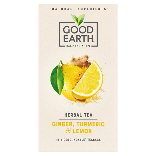 Good Earth Teabags Lemon, Ginger & Turmeric