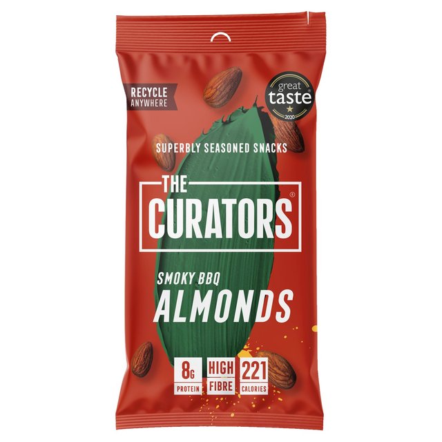 The Curators Smoky BBQ Almonds Crisps, Nuts & Snacking Fruit M&S Default Title  