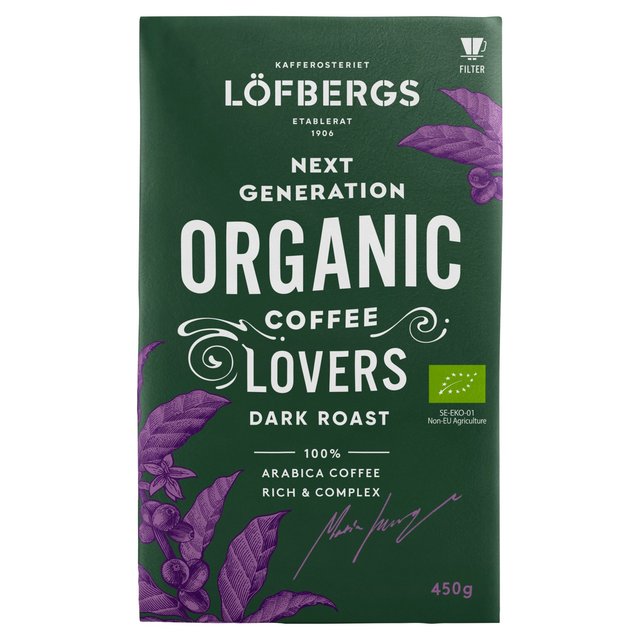 Lofbergs Coffee Lovers Organic Dark Roast Ground Coffee Tea M&S   