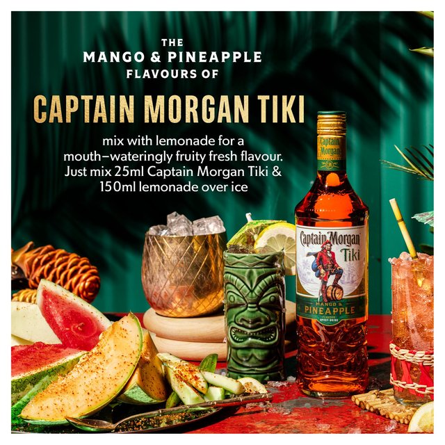 Captain Morgan Tiki Pineapple and Mango Rum Based Spirit Drink Liqueurs and Spirits M&S   