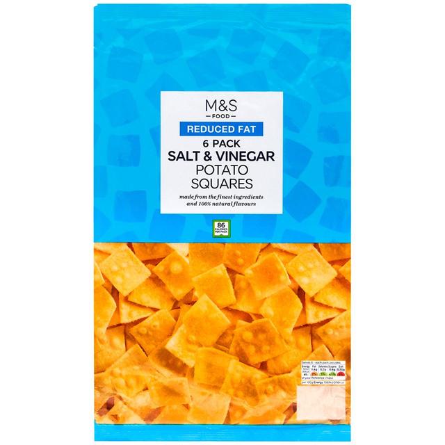 M&S Reduced Fat Salt & Vinegar Potato Squares 23g x