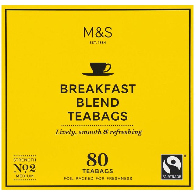 M&S Fairtrade Breakfast Blend Tea Bags Food Cupboard M&S Default Title  