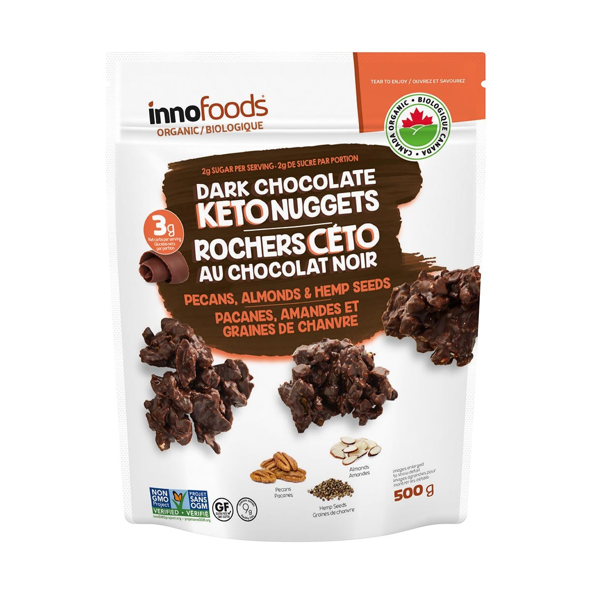 Inno Foods Organic Dark Chocolate Keto Nuggets, 500g - McGrocer