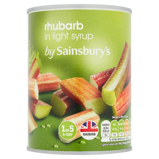 Sainsbury's Rhubarb in Light Syrup 540g