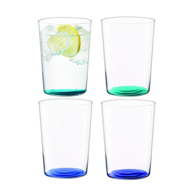 LSA International Coro Tumbler Large 560ml Lagoon Assorted, Set Of 4 Tableware & Kitchen Accessories M&S Default Title  