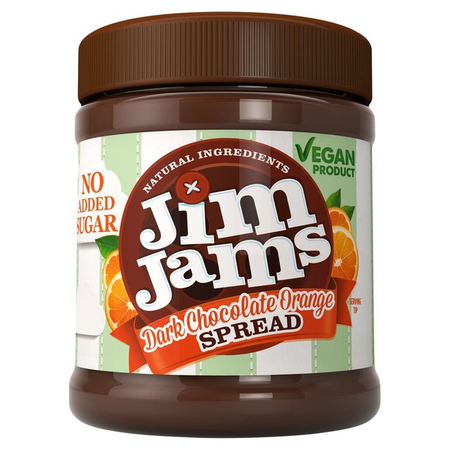 JimJams Vegan No Added Sugar Dark Chocolate Orange Spread