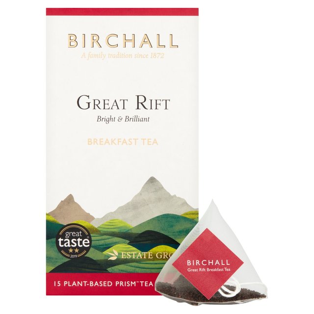 Birchall Great Rift Breakfast Blend - 15 Prism Tea Bags Tea M&S   