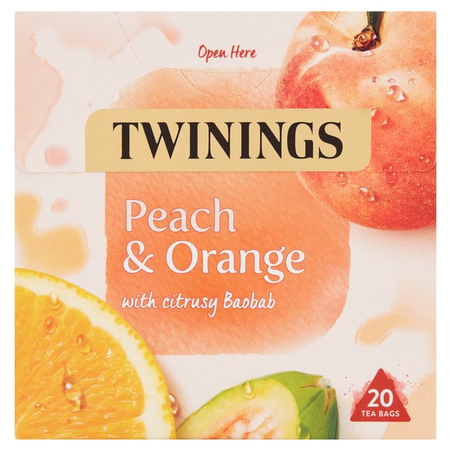 Twinings Peach & Orange Fruit Tea Food Cupboard M&S   