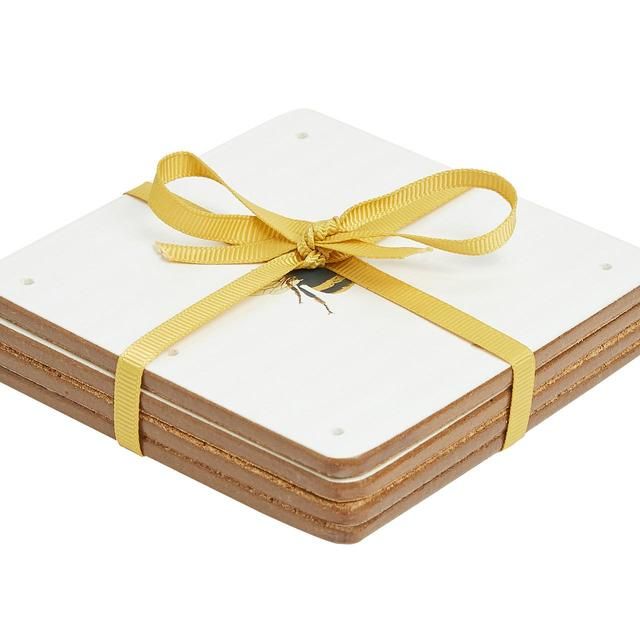 M&S Cork Back Bee Print Coasters