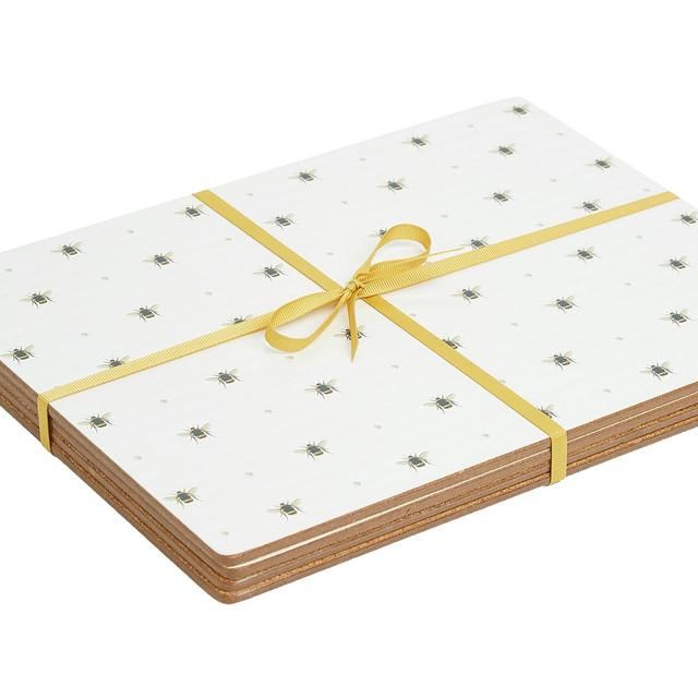 M&S Cork Back Bee Print Placemats