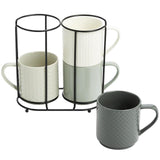 M&S Neutral China Stacking Mugs Set Tableware & Kitchen Accessories M&S   