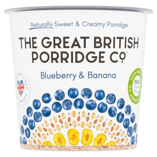 The Great British Porridge Co Blueberry and Banana Pot Cereals M&S   