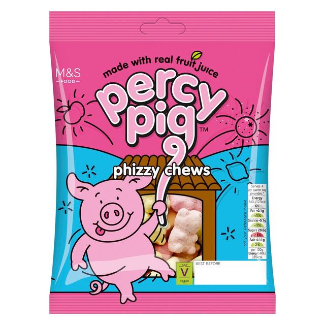 M&S Percy Pig Phizzy Chew Fruit Gums