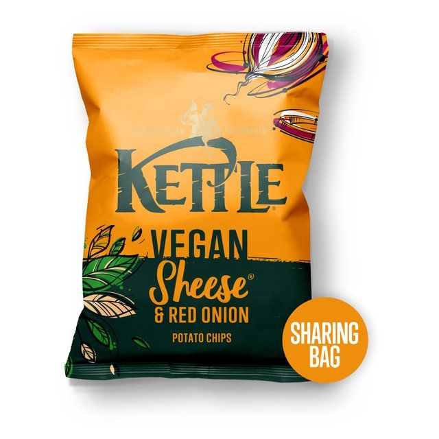 Kettle Chips Vegan Sheese & Red Onion Sharing Crisps