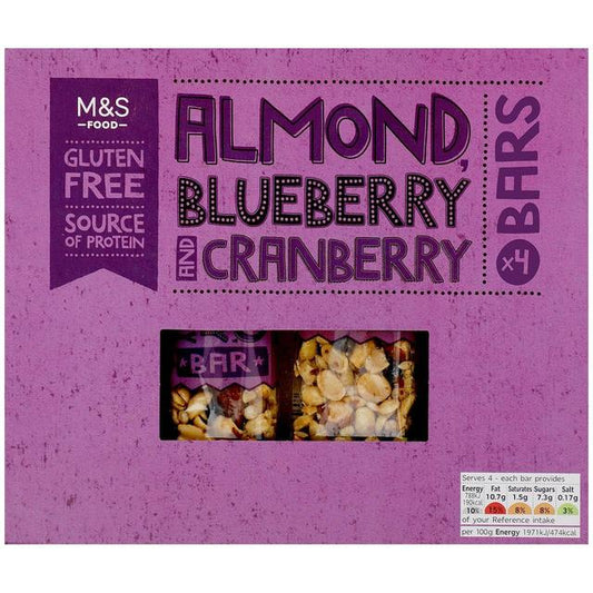 M&S Almond, Blueberry & Cranberry Bars Cereals M&S Title  