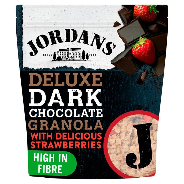 Jordans Deluxe Dark Chocolate & Strawberry Granola Cereals M&S Default Title  