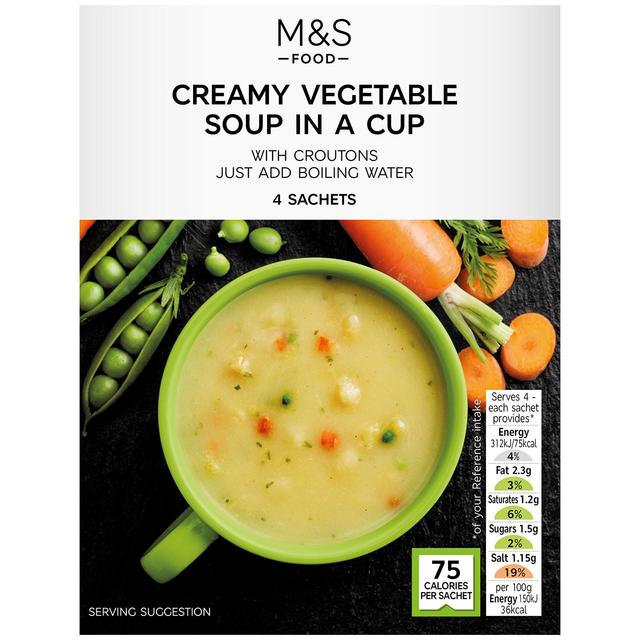 M&S Creamy Vegetable Cup Soup Canned & Packaged Food M&S Default Title  