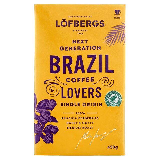 Lofbergs Coffee Lovers Brazil Single Origin Ground Coffee