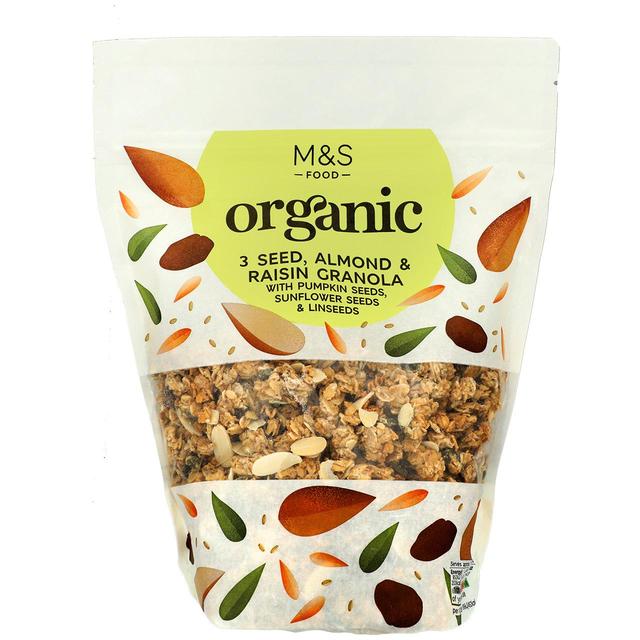 M&S Organic 3 Seed, Almond & Raisin Granola