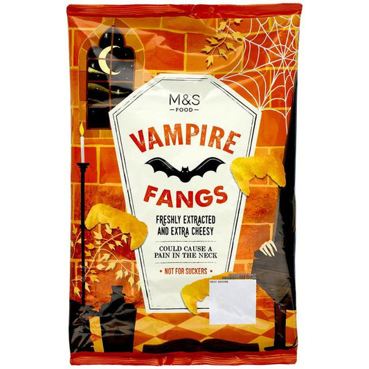 M&S Vampire Fangs Cheese Flavoured Corn Snack Crisps, Nuts & Snacking Fruit M&S Title  