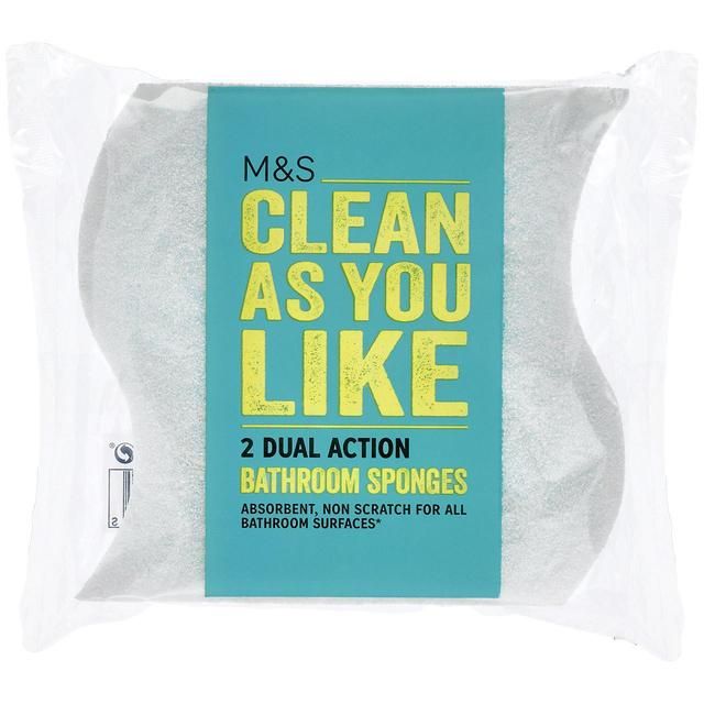 M&S Dual Action Bathroom Sponges General Household M&S   