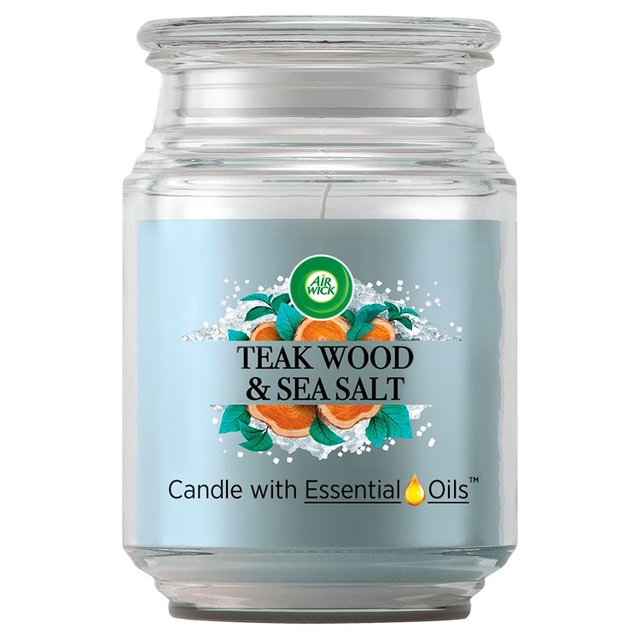 Airwick Jar Candle Teak Wood & Sea Salt Perfumes, Aftershaves & Gift Sets M&S Default Title  