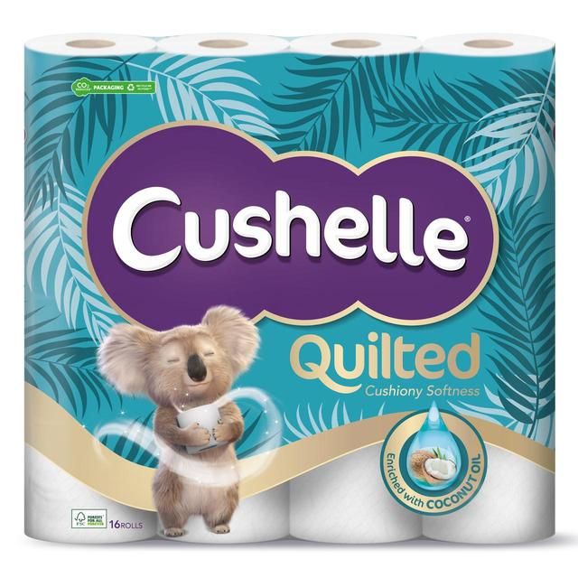 Cushelle Ultra Quilted Coconut Toilet Tissue 16 Roll