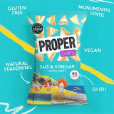 PROPERCHIPS Salt & Vinegar Lentil Chips 85g Food Cupboard M&S   