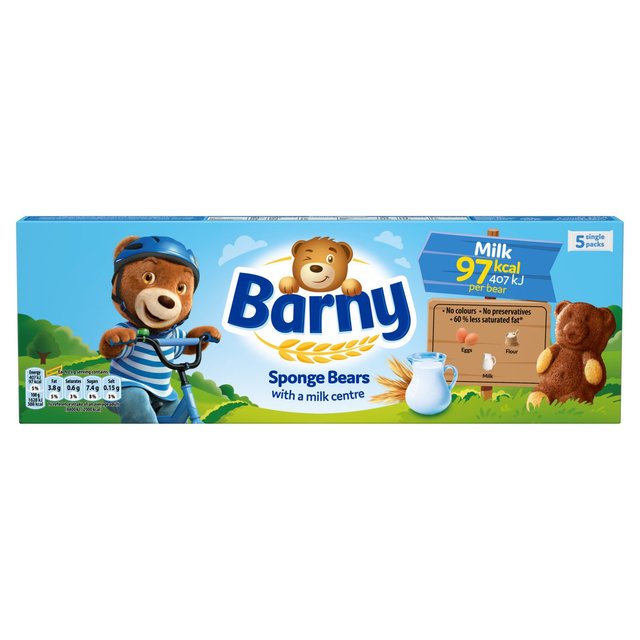 Barny Milk Sponge Bear 5 Pack Multipack Biscuits, Crackers & Bread M&S Default Title  