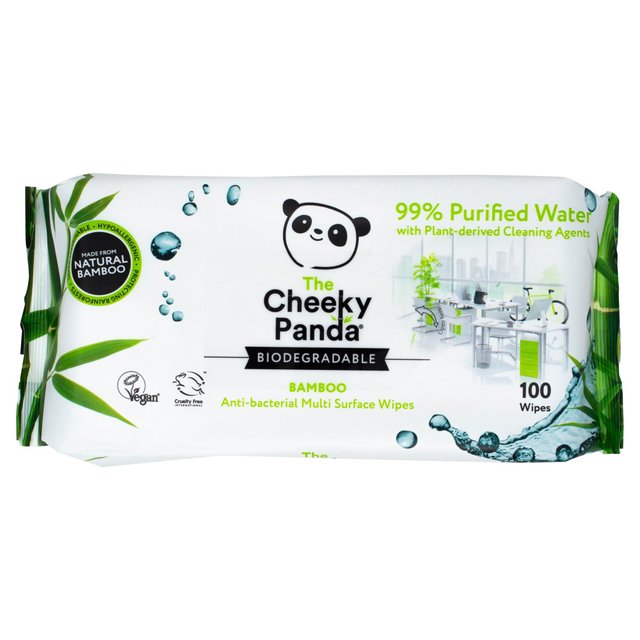 The Cheeky Panda 100% Bamboo Antibacterial Multi Surface Wipes Accessories & Cleaning M&S   