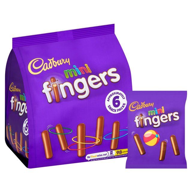 Cadbury Mini Fingers Chocolate Biscuits Snack Packs Food Cupboard M&S   