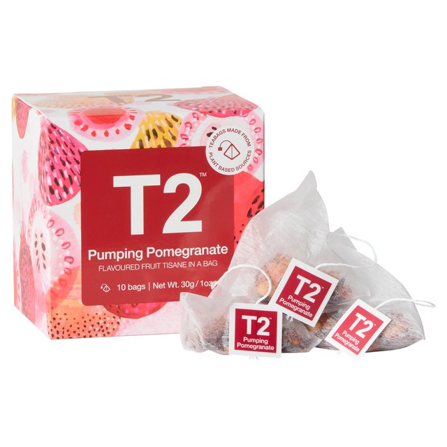 T2 Pumping Pomegranate Bio Tea Bags Tea M&S Default Title  