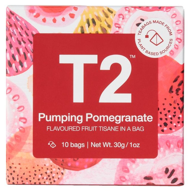 T2 Pumping Pomegranate Bio Tea Bags Tea M&S   