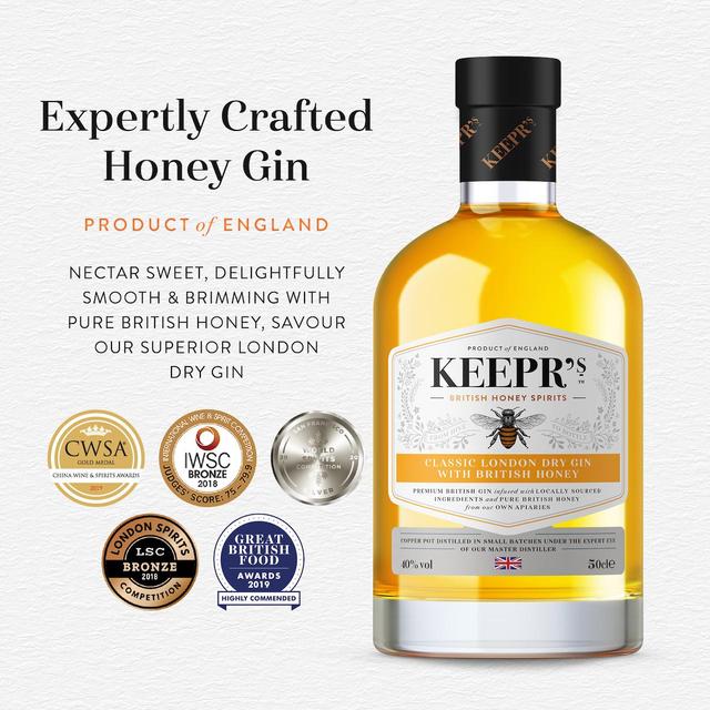 Keepr's Classic London Dry Gin with British Honey Liqueurs and Spirits M&S   