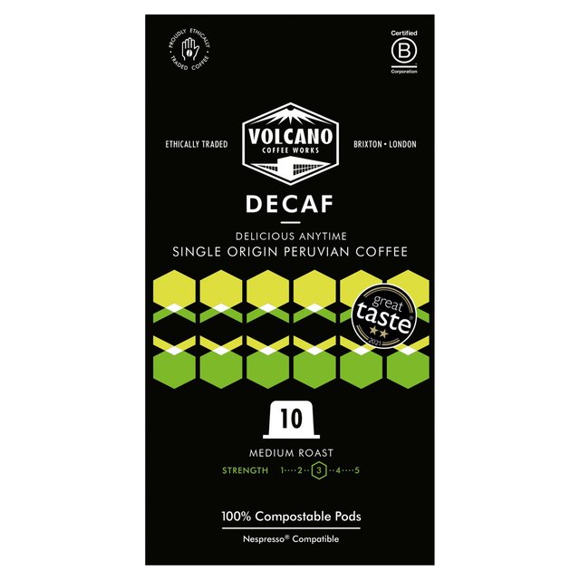 Volcano Coffee Works Decaf Delicious Anytime Nespresso Compatible Eco Pods Tea M&S Default Title  