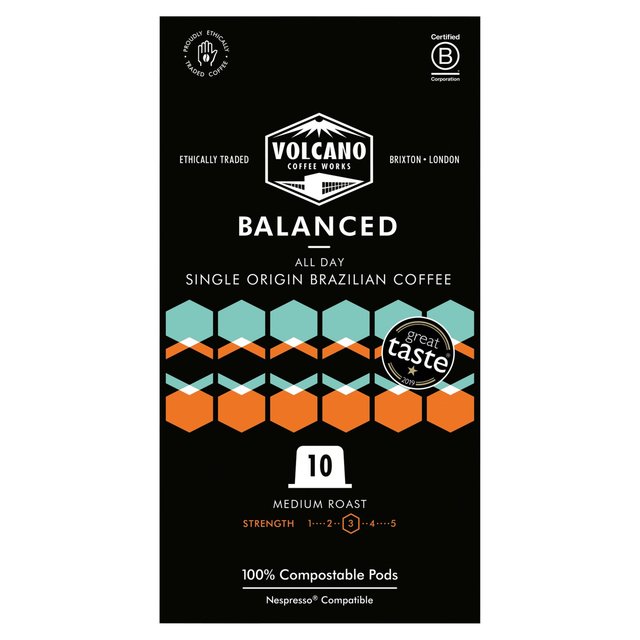 Volcano Coffee Works Balanced All Day Nespresso Compatible Eco Pods Tea M&S Default Title  