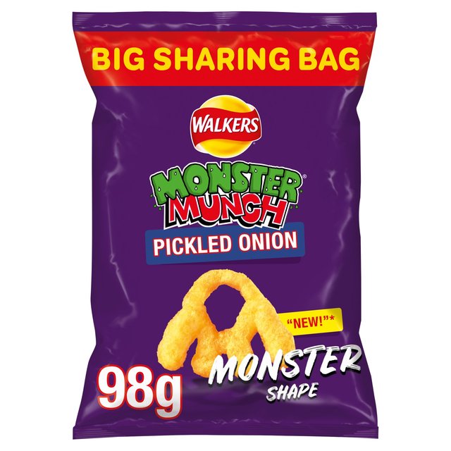 Walkers Monster Munch Pickled Onion Sharing Snacks Food Cupboard M&S Default Title  