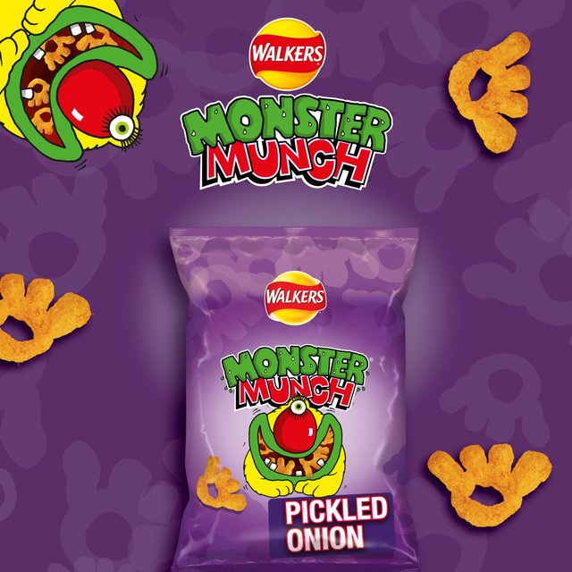 Walkers Monster Munch Pickled Onion Sharing Snacks Food Cupboard M&S   