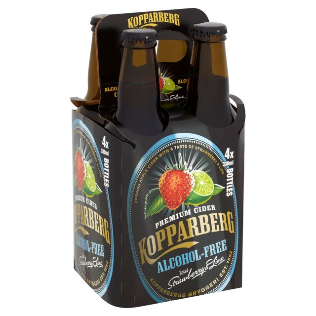 Kopparberg Alcohol Free Strawberry & Lime Cider Bottles