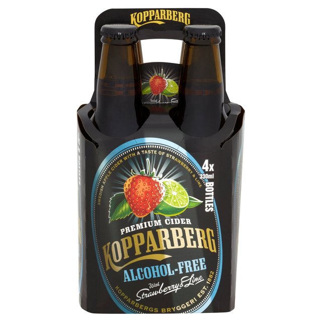 Kopparberg Alcohol Free Strawberry & Lime Cider Bottles Adult Soft Drinks & Mixers M&S   